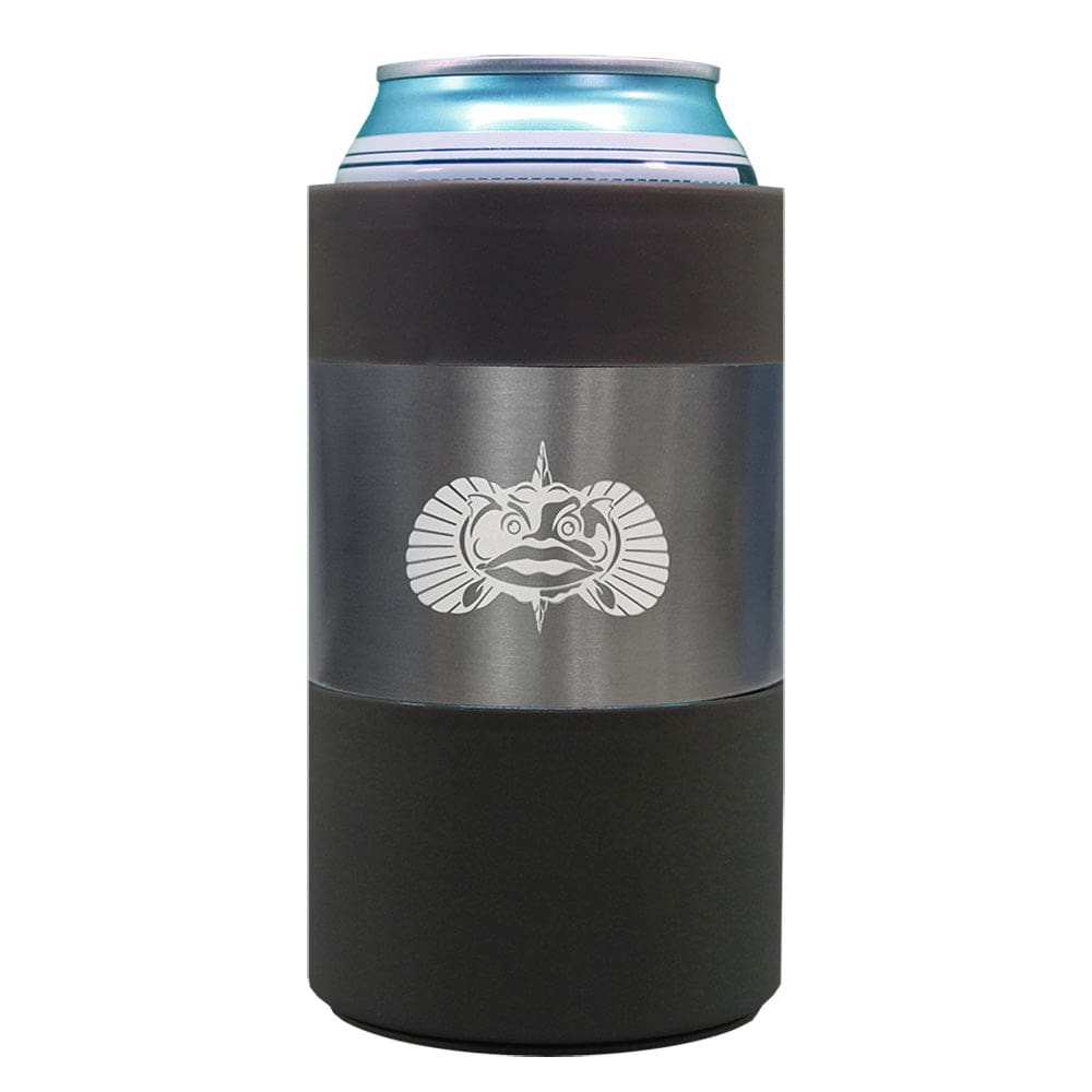 Toadfish Non-Tipping Can Cooler + Adapter - 12oz - Graphite - Boat Outfitting | Deck / Galley - Toadfish