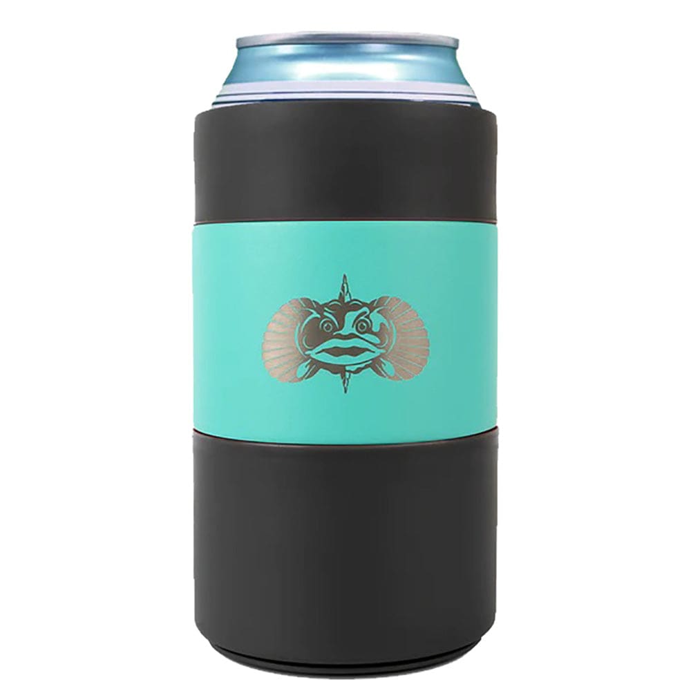 Toadfish Non-Tipping Can Cooler + Adapter - 12oz - Teal - Boat Outfitting | Deck / Galley - Toadfish