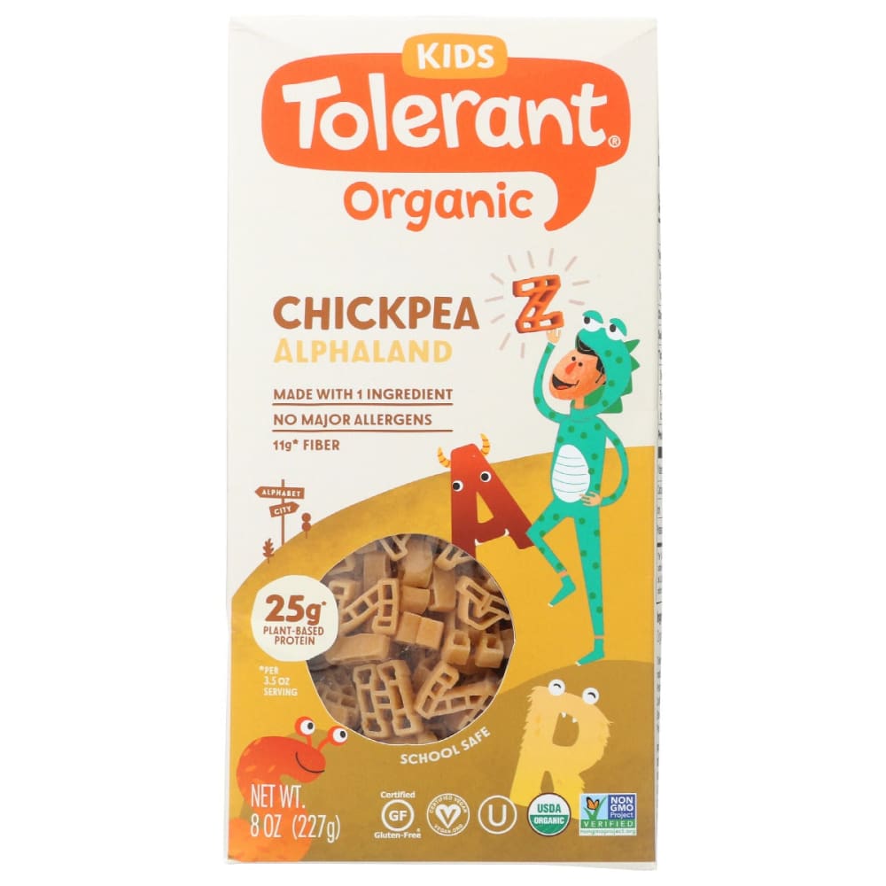TOLERANT: Pasta Org Kids Chickpea 8 oz (Pack of 5) - TOLERANT