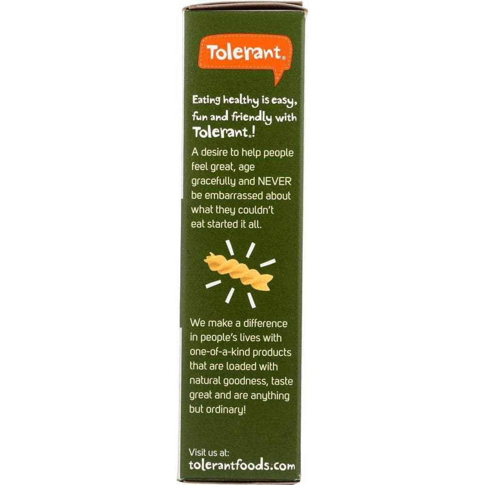 Tolerant Tolerant Pasta Rotini Green Lentil Organic, 8 oz