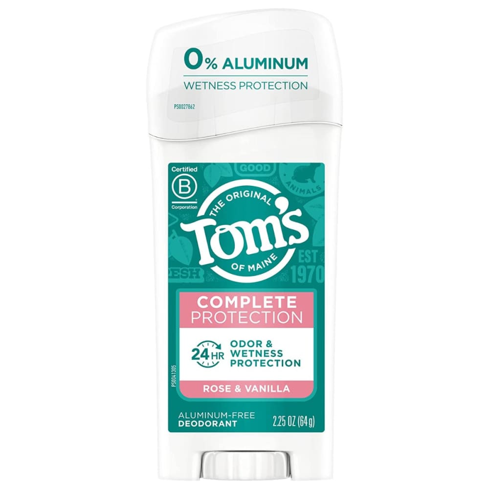 TOMS OF MAINE: Deodorant Stick Rose Vanilla 2.25 OZ (Pack of 4) - Beauty & Body Care > Deodorants & Antiperspirants > Deodorant Stick - TOMS