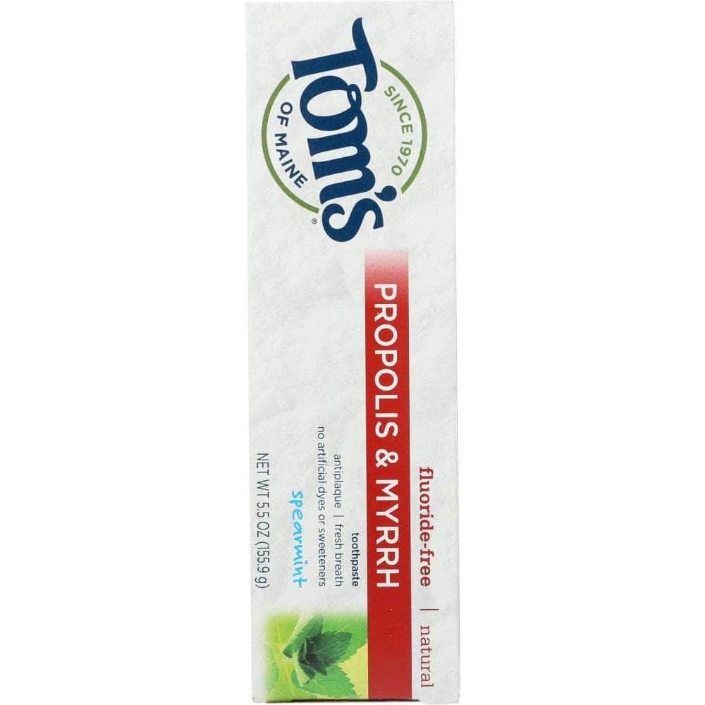 Toms Of Maine Toms Of Maine Fluoride-Free Propolis & Myrrh Toothpaste Spearmint, 5.5 Oz