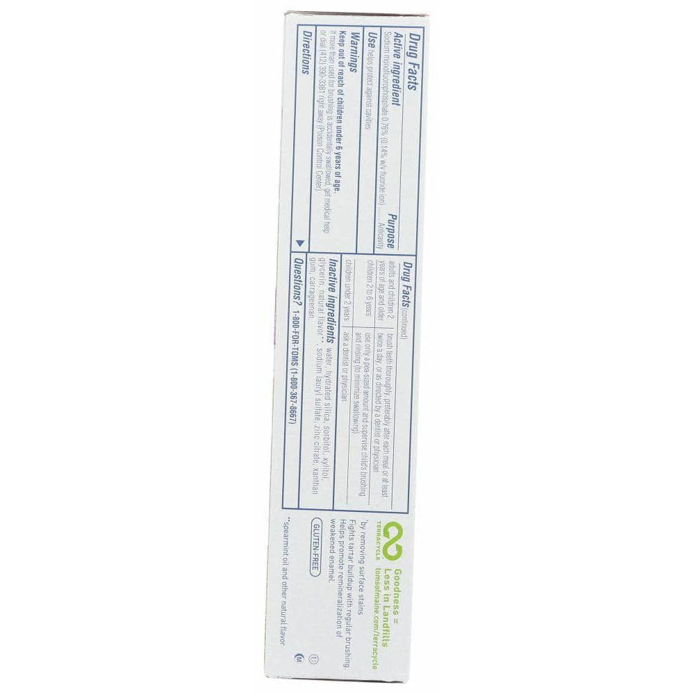 TOMS OF MAINE Tom'S Of Maine Whole Care Spearmint Gel Anticavity Toothpaste, 4 Oz