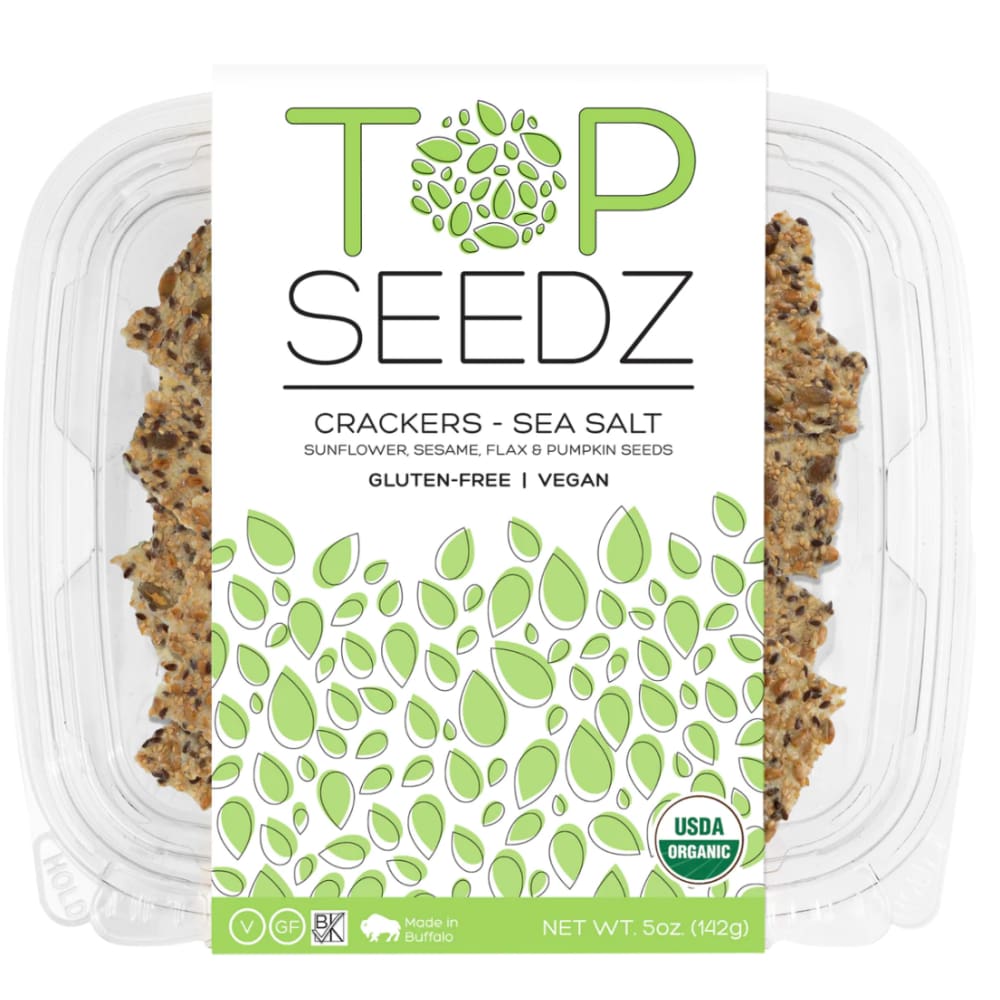 TOP SEEDZ LLC: Crackers Sea Salt 5 OZ (Pack of 4) - Crackers - TOP SEEDZ LLC