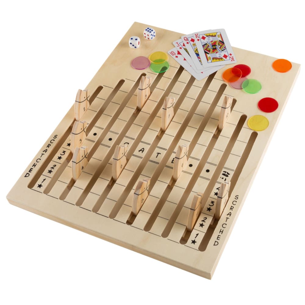 Toy Time Classic Wooden Tabletop Horse Race Game - Home/Toys/Indoor Play/Board & Family Games/ - Toy Time