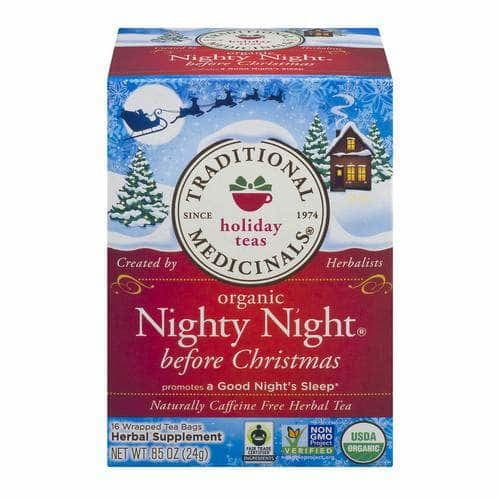 TRADITIONAL MEDICINALS Grocery > Beverages > Coffee, Tea & Hot Cocoa TRADITIONAL MEDICINALS Organic Nighty Night Before Christmas, 16 bg