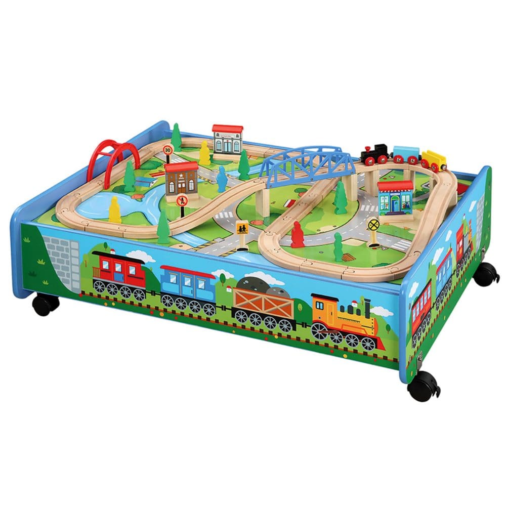 Train Set with Table and Play Board (62 pc.) - Building Sets - Train