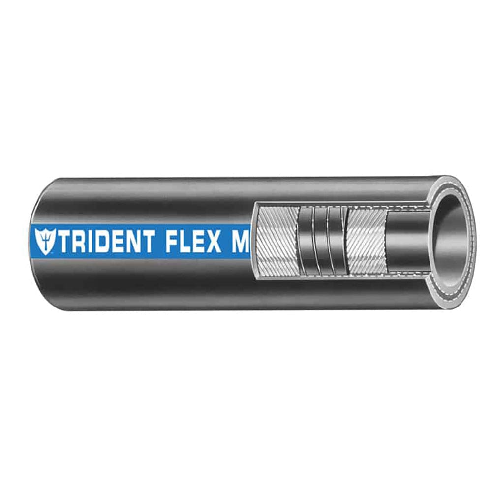 Trident Marine 1-1/ 4 x 50’ Coil Flex Marine Wet Exhaust & Water Hose - Black - Boat Outfitting | Fuel Systems - Trident Marine