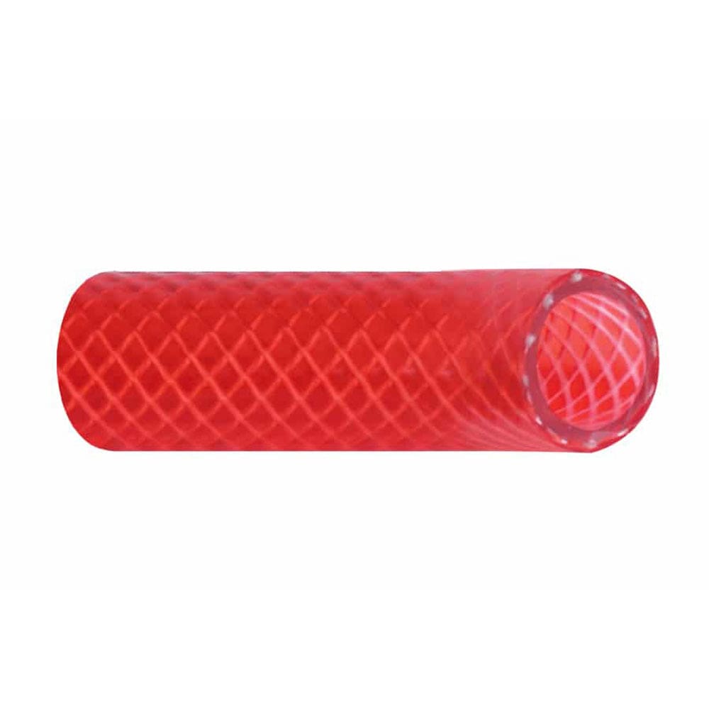 Trident Marine 3/ 4 x 50’ Boxed Reinforced PVC (FDA) Hot Water Feed Line Hose - Drinking Water Safe - Translucent Red - Marine Plumbing &