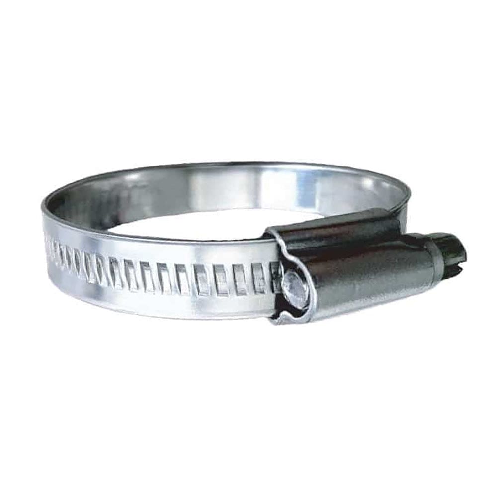 Trident Marine 316 SS Non-Perforated Worm Gear Hose Clamp - 15/ 32 Band - (1-1/ 16 – 1-1/ 2) Clamping Range - 10-Pack - SAE Size 16 - Boat