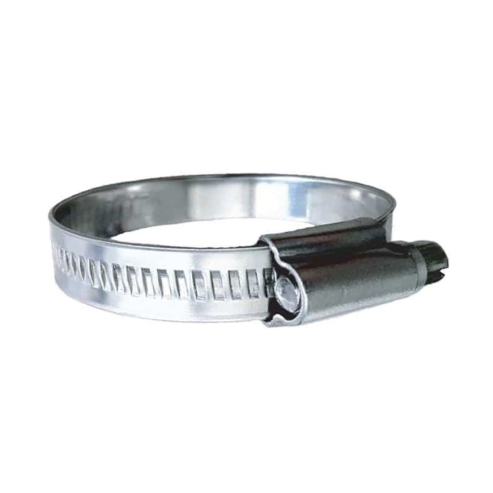 Trident Marine 316 SS Non-Perforated Worm Gear Hose Clamp - 15/ 32 Band - (3/ 4 – 1-1/ 8) Clamping Range - 10-Pack - SAE Size 10 - Boat