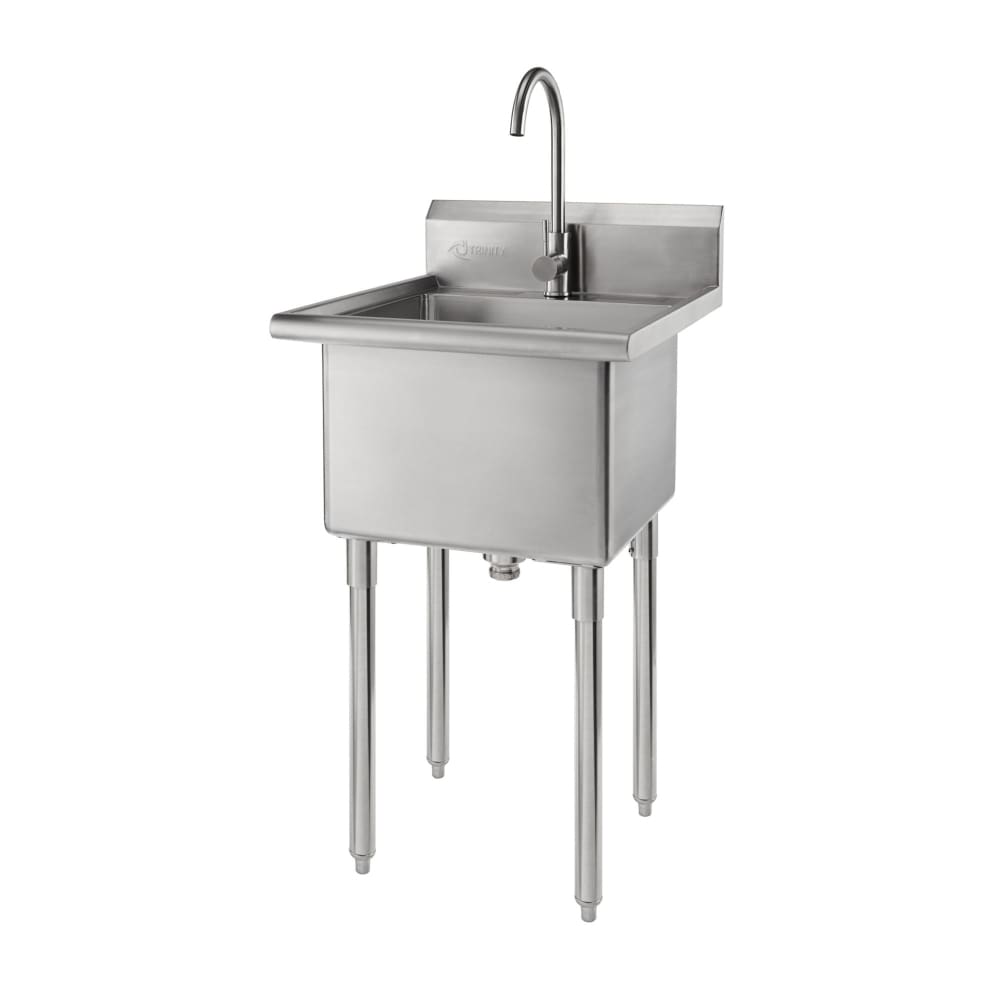 Trinity Stainless Steel Utility Sink NSF with Faucet - Trinity