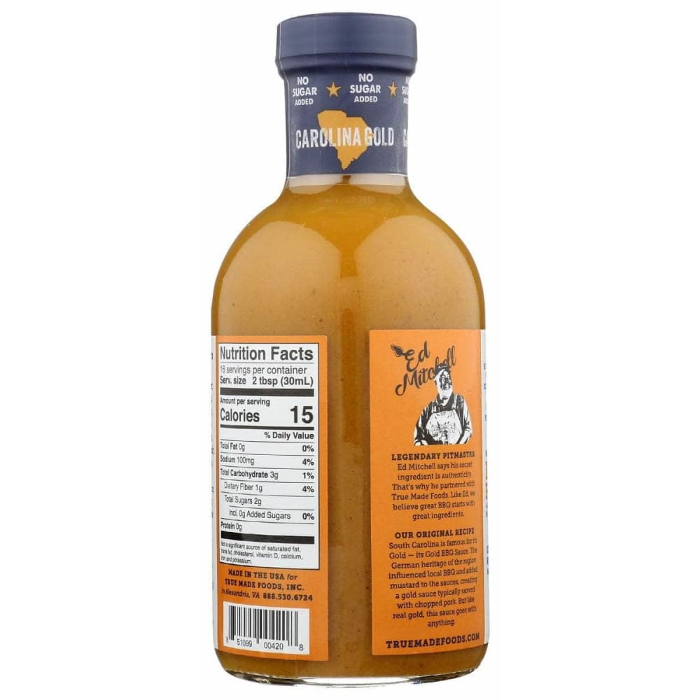 TRUE FOODS Grocery > Meal Ingredients > Sauces TRUE FOODS Carolina Gold BBQ Sauce, 18 oz