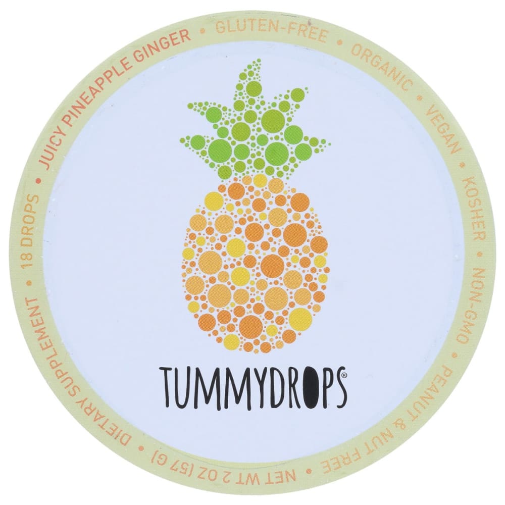 TUMMYDROPS: Organic Sweet Pineapple Ginger 18 pc (Pack of 4) - Health > Vitamins & Supplements - TUMMYDROPS