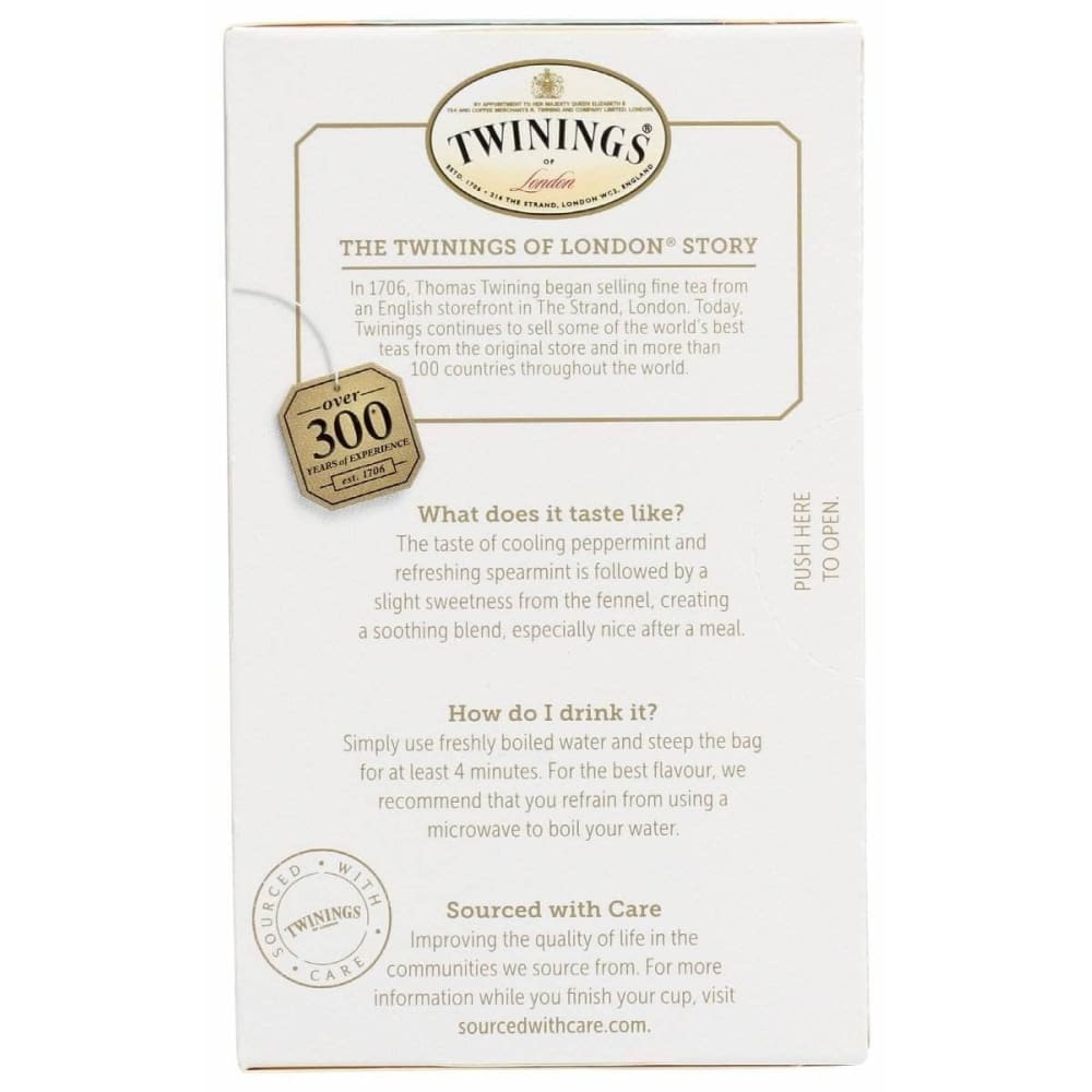 TWINING TEA Twining Tea Probiotic Tea Peppermint Fennel, 18 Bg