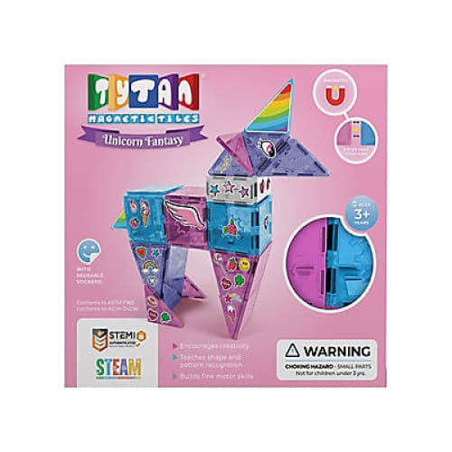 Tytan 47-Pc. Magnetic Tiles Ultimate Unicorn Building Blocks Set - Home/Toys/Shop Toys Your Way/Shop by Age/Ages 3 to 5/ - Tytan Toys