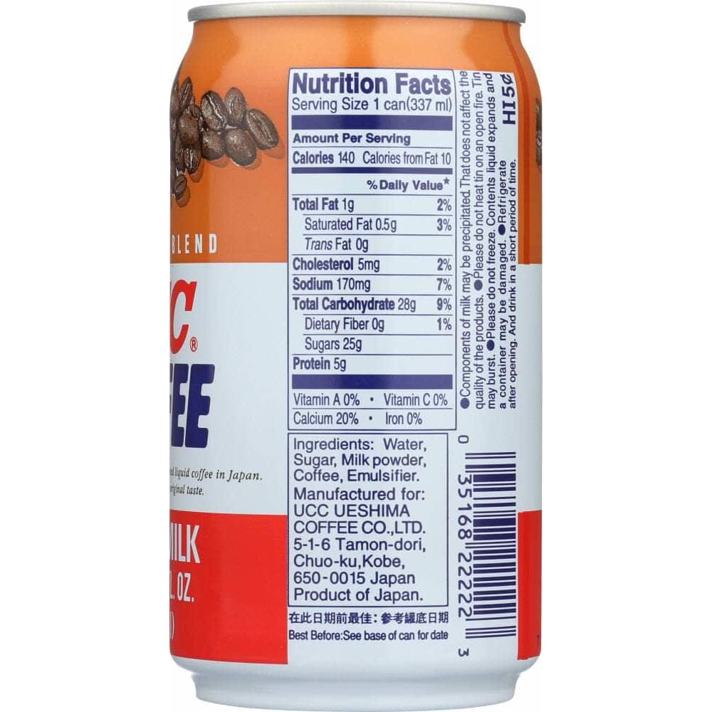 Ucc Ucc Ready to Drink Original Blend Coffee with Milk, 11.3 fl oz