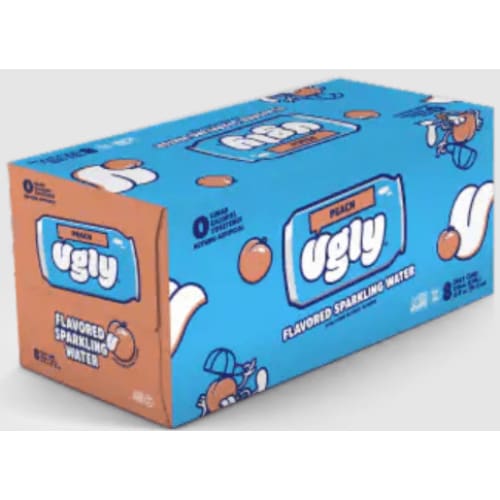 UGLY Grocery > Beverages > Water > Sparkling Water UGLY: Peach Flavored Sparkling Water, 96 fo