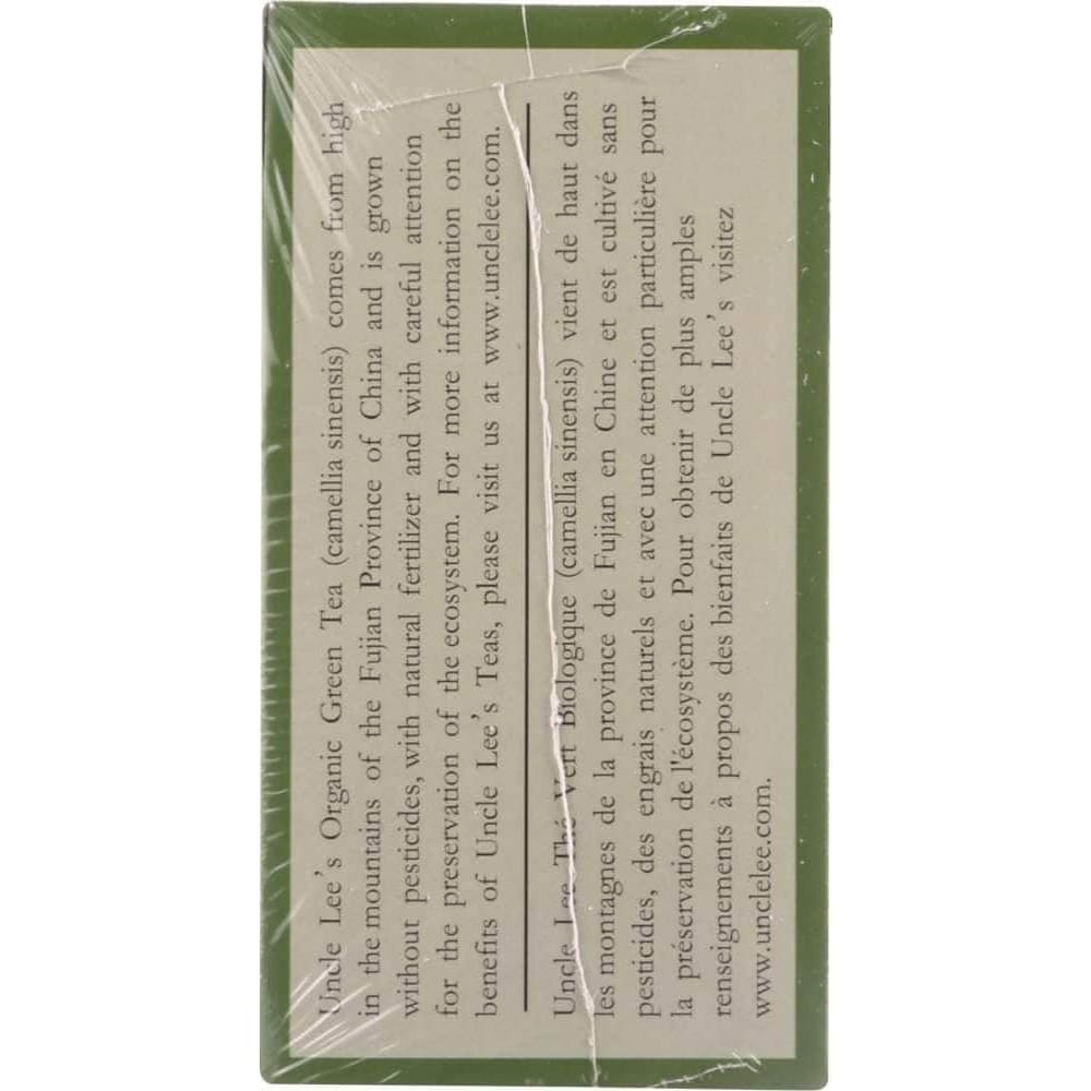 Uncle Lees Uncle Lee's Organic Green Tea, 100 Tea Bags