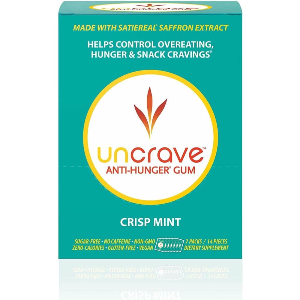 UNCRAVE Vitamins & Supplements > Vitamins & Minerals UNCRAVE: Gum Anti Hunger Mint 7Pk, 14 pc