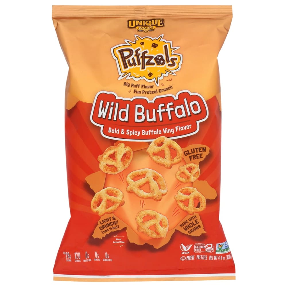 UNIQUE: Wild Buffalo Puffzels 4.8 oz (Pack of 5) - Beverages > Coffee Tea & Hot Cocoa > Puffed Snacks - UIQUE