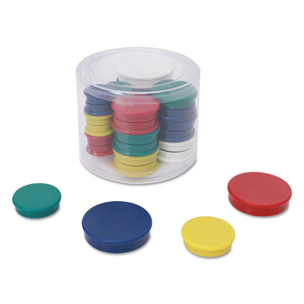 Universal Assorted Magnets 3/4 Dai 1 1/4 Dia 1 1/2 Dia Asst Colors 30/Pack - Boards & Accessories - Universal