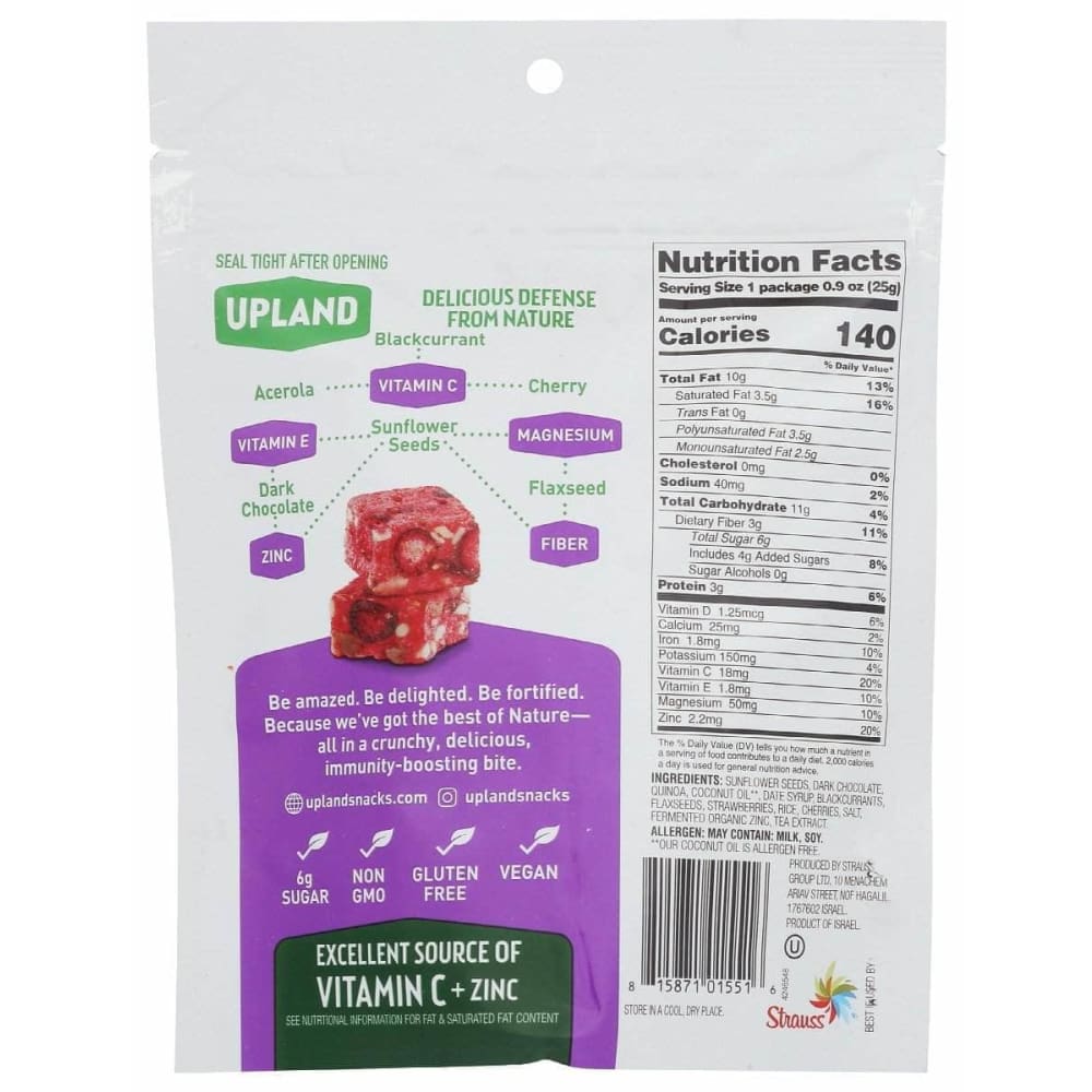 UPLAND Upland Blackcurrant Chocolate, 1 Oz