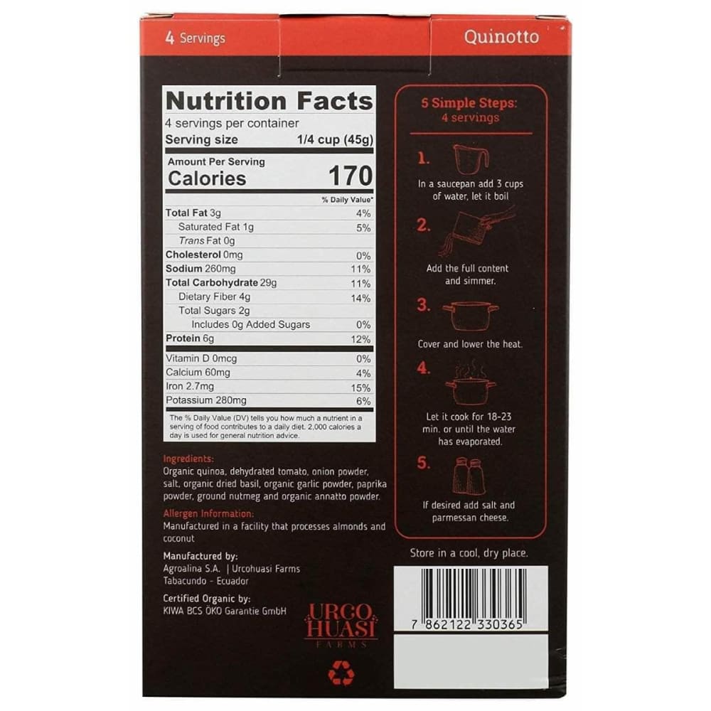URCOHUASI FARMS Urcohuasi Farms Quinoa Tomato And Basil, 6 Oz