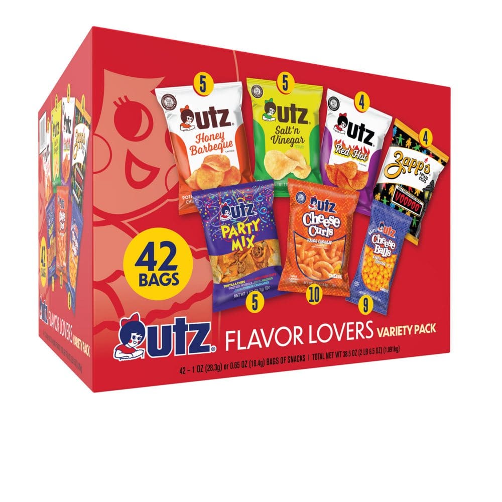 Utz Flavor-Lovers Variety Box (40.75 oz. 42 ct.) - Limited Time Snacks - ShelHealth