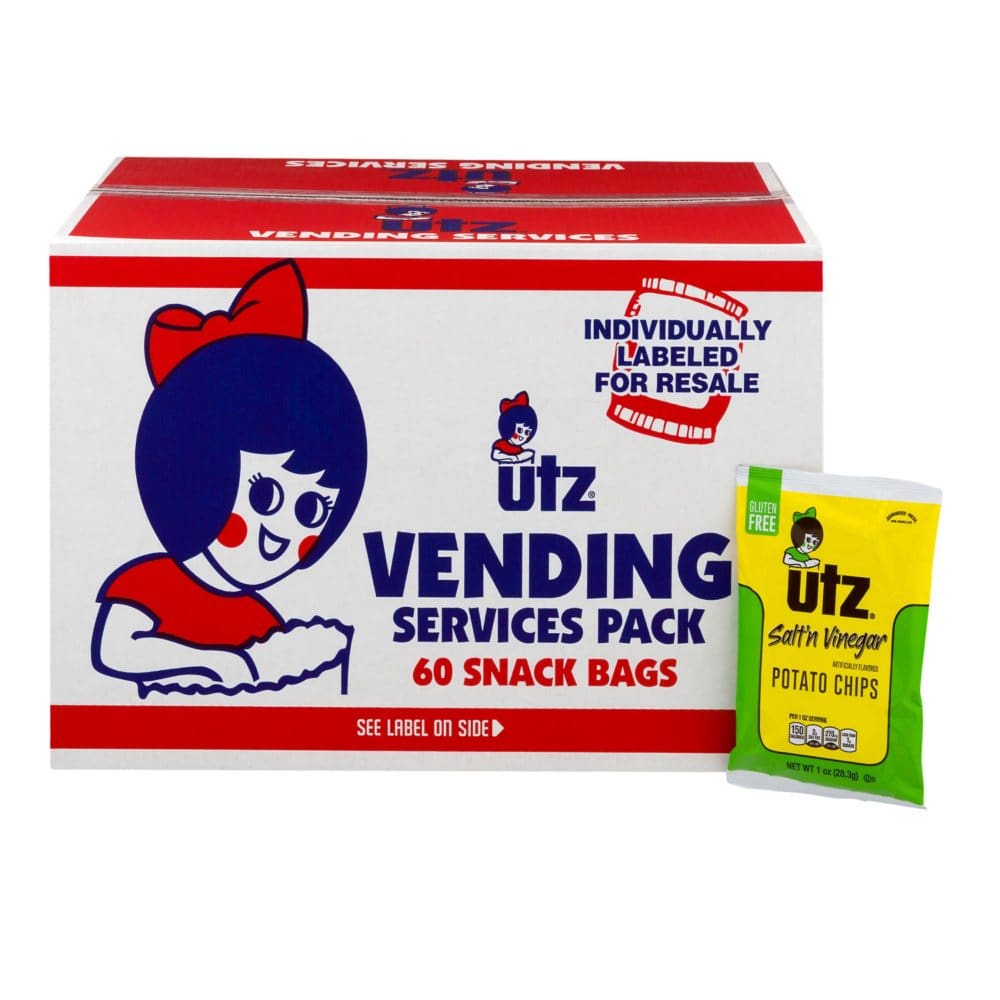 Utz Salt and Vinegar Chips (1 oz. 60 ct.) - Utz Brand Amplifier - ShelHealth