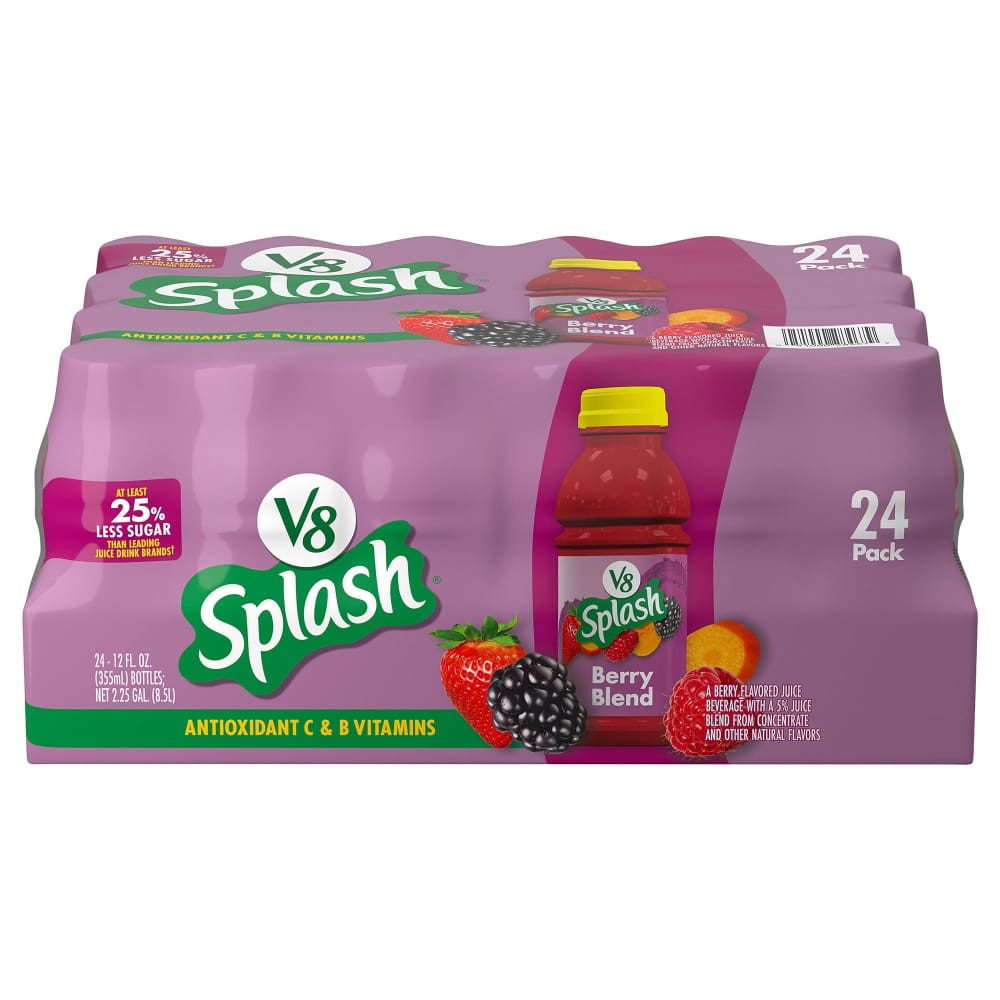 V8 Splash Berry Blend Flavored Juice Beverage 24 ct./12 oz. - Home/Grocery Household & Pet/Beverages/Juice/ - Unbranded