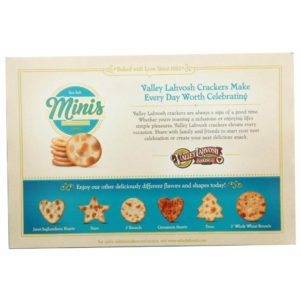 VALLEY LAHVOSH Grocery > Snacks > Crackers VALLEY LAHVOSH Minis Sea Salt, 4.5 oz