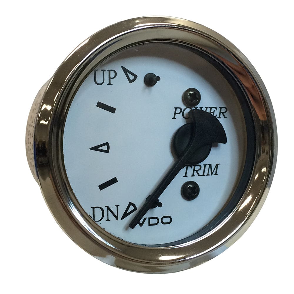 VDO Cockpit Marine 52MM (2-1/ 16) Trim Gauge f/ Volvo/ Mercury/ Yamaha 2001+ Engines - White Dial/ Chrome Bezel - Marine Navigation &