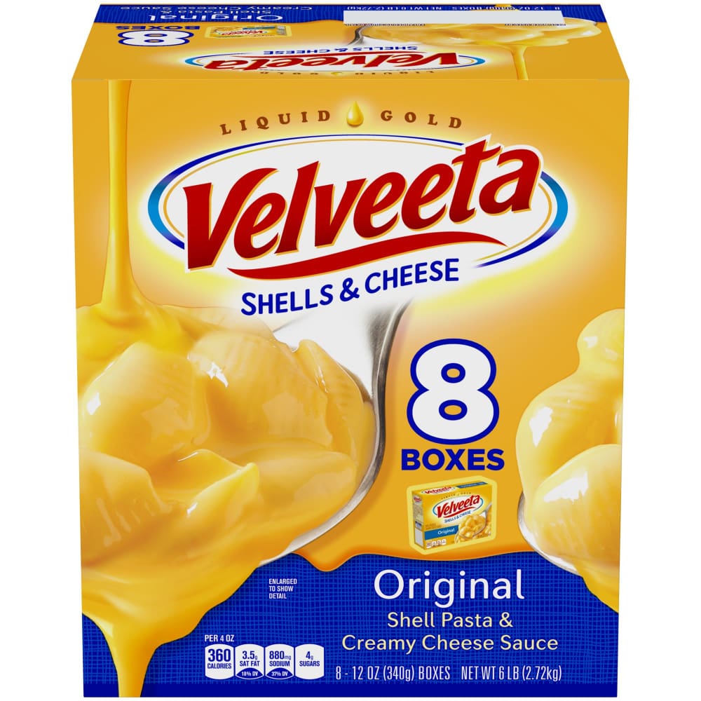 Velveeta Shells & Cheese Original Shell Pasta Meal 8 pk./12 oz. - Velveeta