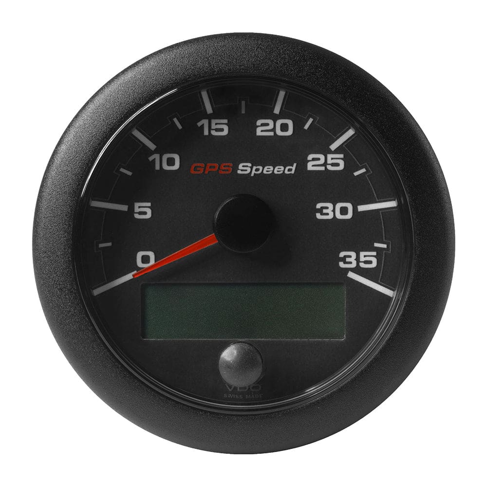 Veratron 3-3/ 8 (85mm) OceanLink® GPS Speedometer - Black Dial & Bezel (0-35 K/ MPH/ KMH) - Marine Navigation & Instruments | Gauges,Boat