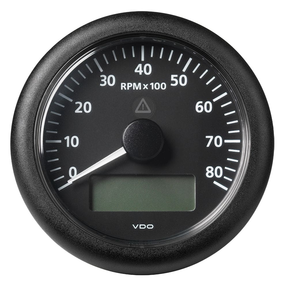 Veratron 3-3/ 8 (85MM) ViewLine Tachometer with Multi-Function Display - to 8000 RPM - Black Dial & Bezel - Marine Navigation & Instruments