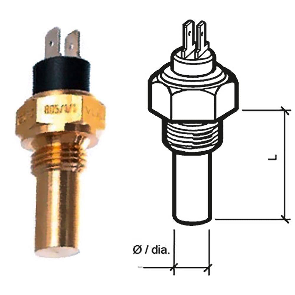 Veratron Engine Oil Temperature Sensor - Dual Pole Spade Term - 50-150°C/ 120-300°F - 6/ 24V - M14 x 1.5 Thread - Marine Navigation &