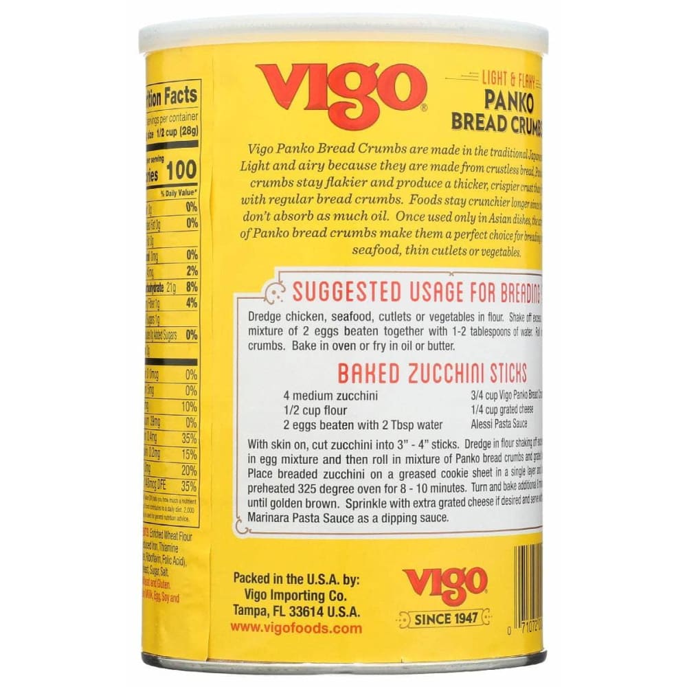VIGO Grocery > Cooking & Baking > Seasonings VIGO Plain Panko Bread Crumbs, 8 oz