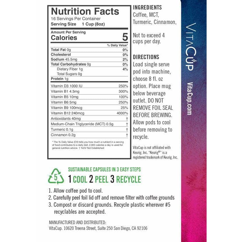 Vitacup Vitacup Coffee Pods Genius Blend, 10 pc
