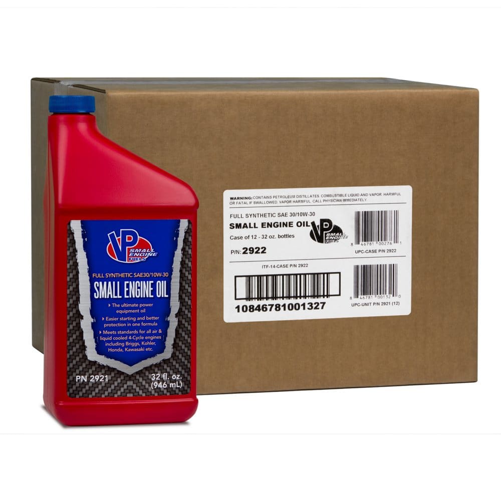 VP Small Engine Oil Full Synthetic SAE 30/10W30 Engine Oil (12-pack/32oz bottles) - Engine Oil & Fluids - VP