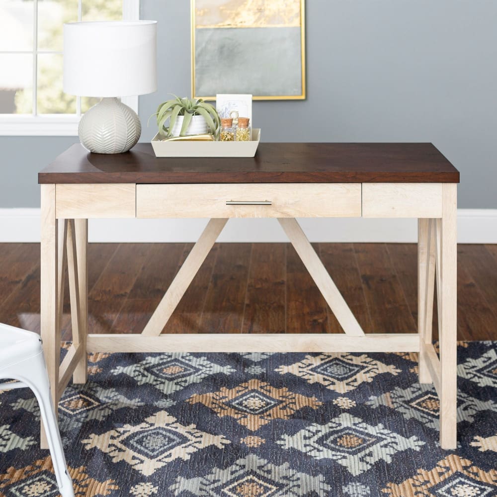 W. Trends 46 Rustic Farmhouse Writing Desk - W. Trends