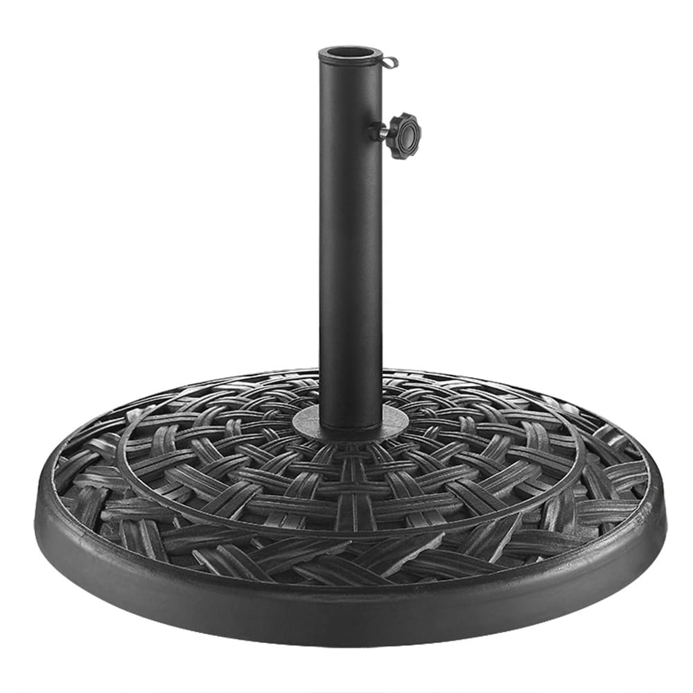 W. Trends Cross Weave Round Umbrella Base - Black - W. Trends