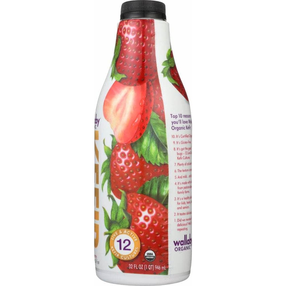 Wallaby Organic Wallaby Organic Aussie Kefir Lowfat Strawberry, 32 oz