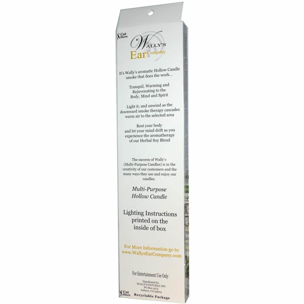 Wallys Natural Wally's Natural Products Herbal Soy Blend Ear Candle, 4 Candles