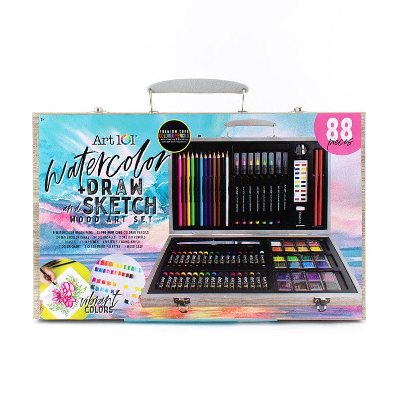Watercolor Draw & Sketch Art Set Wood - Art & Craft Kits - Art 101 / Advantus