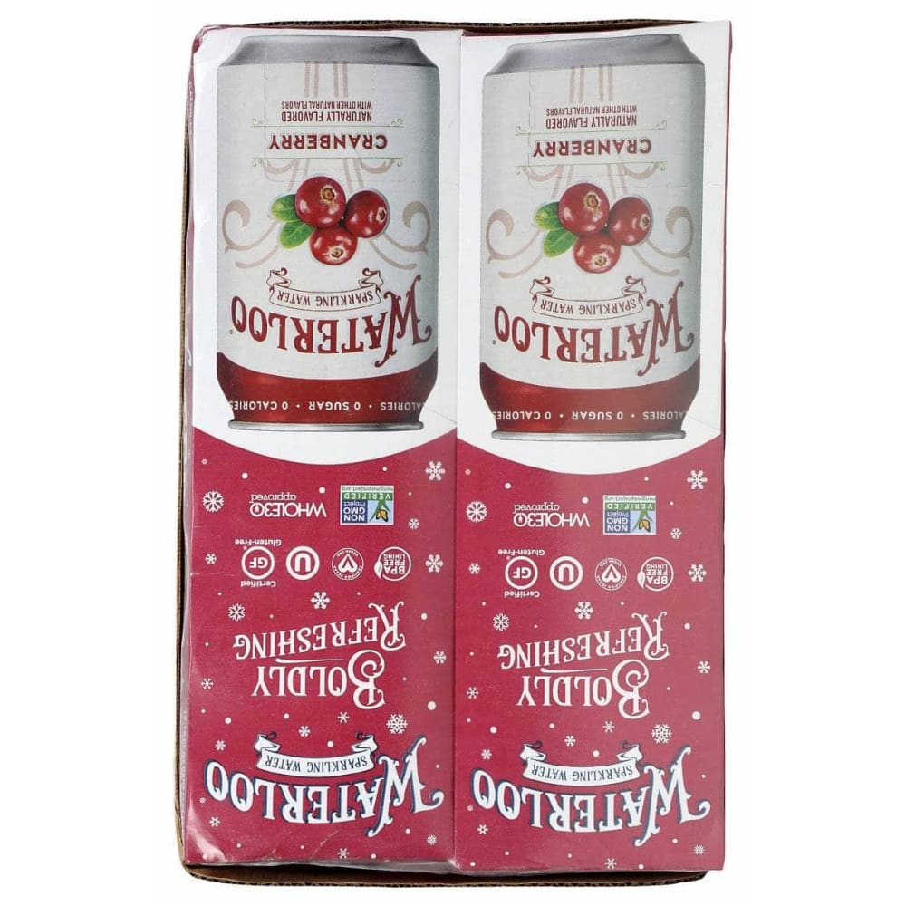 WATERLOO SPARKLING WATER Grocery > Beverages > Water > Sparkling Water WATERLOO SPARKLING WATER Water Sparkling Cranberry, 144 fo