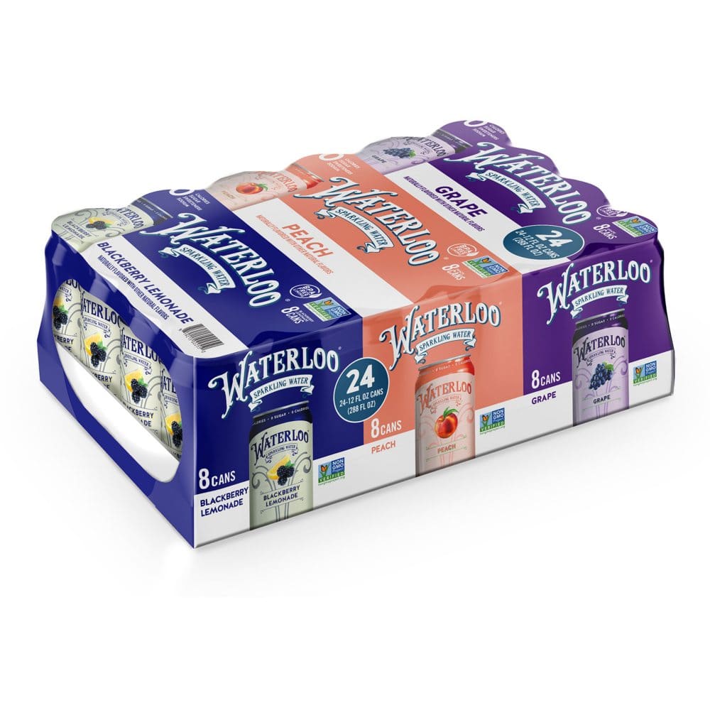 Waterloo Sparkling Water Variety Pack (12 fl. oz. 24 pk.) - Limited Time Snacks - ShelHealth