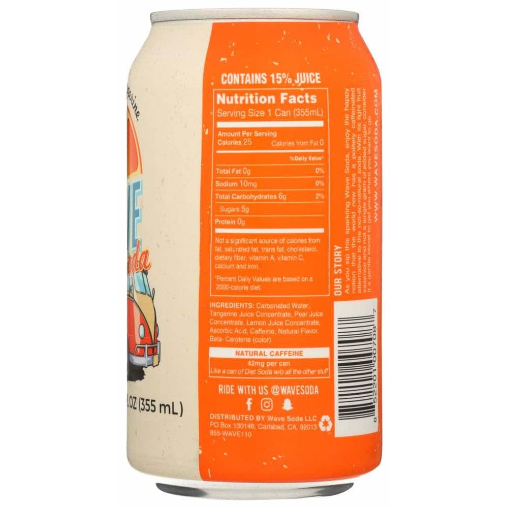 Wave Soda Wave Soda Tangerine Soda, 12 fl oz