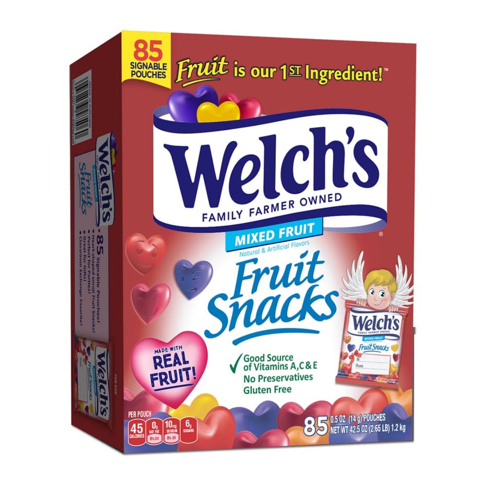 Welch’s Valentine’s Fruit Snacks (0.5 oz. 85 ct.) - Limited Time Snacks - ShelHealth