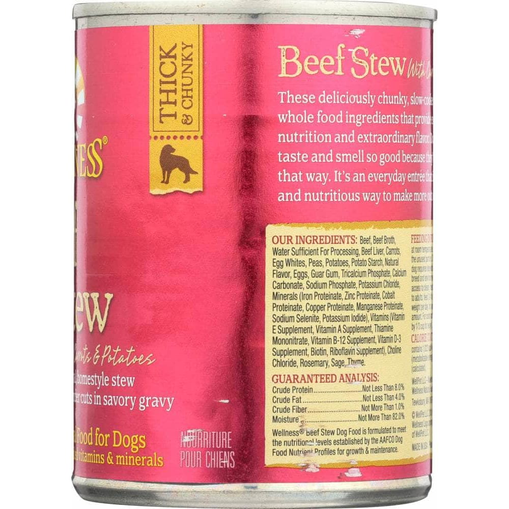 Wellness Wellness Beef Stew with Carrots & Potatoes Canned Dog Food, 12.5 oz